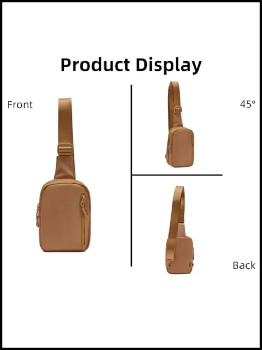 Convertible Sling Backpack Lightweight 3-in-1 Crossbody Daypack Water-Resistant